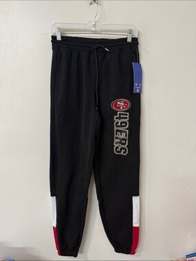 NFL San Francisco 49ers Black Red White Logo Joggers